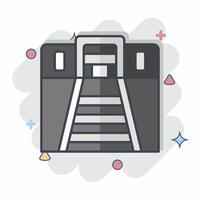 ícone túnel. relacionado para trem estação símbolo. quadrinho estilo. simples Projeto ilustração vetor