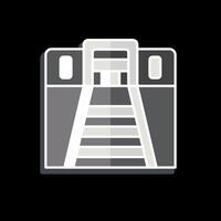 ícone túnel. relacionado para trem estação símbolo. lustroso estilo. simples Projeto ilustração vetor