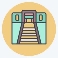 ícone túnel. relacionado para trem estação símbolo. cor companheiro estilo. simples Projeto ilustração vetor