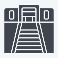 ícone túnel. relacionado para trem estação símbolo. glifo estilo. simples Projeto ilustração vetor