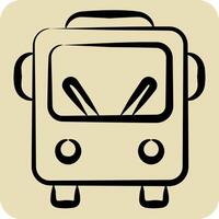 ícone público transporte. relacionado para inteligente cidade símbolo. mão desenhado estilo. simples Projeto ilustração vetor