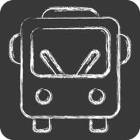 ícone público transporte. relacionado para inteligente cidade símbolo. giz estilo. simples Projeto ilustração vetor