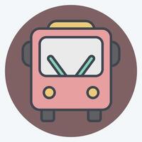 ícone público transporte. relacionado para inteligente cidade símbolo. cor companheiro estilo. simples Projeto ilustração vetor