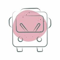 ícone público transporte. relacionado para inteligente cidade símbolo. cor local estilo. simples Projeto ilustração vetor