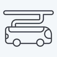 ícone elétrico ônibus. relacionado para inteligente cidade símbolo. linha estilo. simples Projeto ilustração vetor