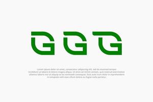 carta g verde moderno logotipo vetor