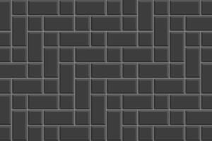 Preto espinha de peixe inserido telha textura. calçada superfície. tijolo parede fundo. cozinha backsplash mosaico layout. banheiro, chuveiro ou banheiro chão decoração vetor