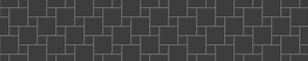 Preto telha amarelinha layout. pedra ou cerâmico tijolo parede fundo. cozinha backsplash mosaico textura. banheiro, chuveiro ou banheiro chão decoração. calçada textura vetor