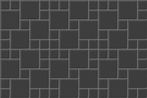 Preto multi cata-vento telha padronizar. cozinha backsplash mosaico superfície. banheiro, chuveiro ou banheiro chão decoração. calçada textura. pedra ou cerâmico tijolo parede fundo vetor