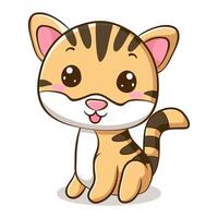 fofa gato desenho animado personagem ilustração Projeto vetor