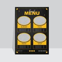 Comida vertical cor cardápio, para seu restaurante vetor