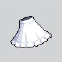 pixel arte ilustração saia. pixelizada saia. saia moda pixelizada para a pixel arte jogos e ícone para local na rede Internet e jogo. velho escola retrô. vetor