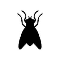 flt silhueta ilustração. mosca ícone isolado em branco fundo. plano mosca ícone símbolo placa a partir de moderno animais coleção para Móvel conceito e rede apps Projeto vetor