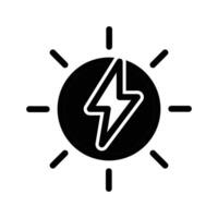 solar eletricidade sólido ícone Projeto Boa para local na rede Internet e Móvel aplicativo vetor