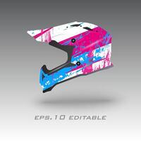 motocross bicicleta capacete embrulho Projeto eps.10 vetor