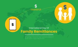 internacional dia do família remessas, mantido em 16 junho. vetor