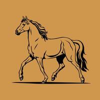 cavalo animal plano ilustração Projeto vetor