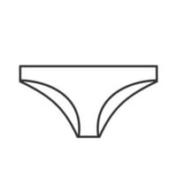 ícone linear de calcinha. ilustração de linha fina. símbolo de contorno de roupa íntima feminina. desenho de contorno isolado de vetor