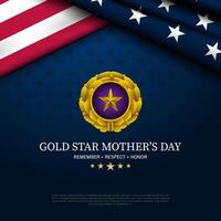 ouro Estrela mães dia fundo ilustração vetor