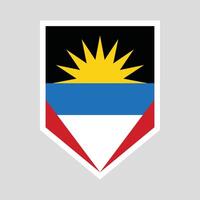 Antígua e barbuda bandeira dentro escudo forma vetor