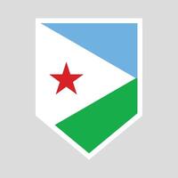 djibouti bandeira dentro escudo forma quadro, Armação vetor