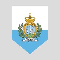 san marino bandeira dentro escudo forma vetor