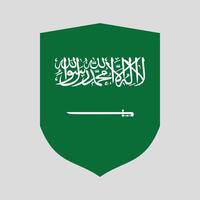 saudita arábia bandeira dentro escudo forma vetor