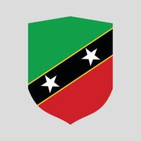 santo kitts e nevis bandeira dentro escudo forma vetor