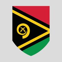 vanuatu bandeira dentro escudo forma quadro, Armação vetor