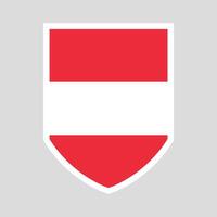 Áustria bandeira dentro escudo forma quadro, Armação vetor