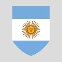 Argentina bandeira dentro escudo forma vetor