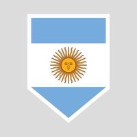 Argentina bandeira dentro escudo forma vetor