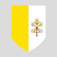 Vaticano cidade bandeira dentro escudo forma quadro, Armação vetor