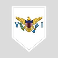americano virgem ilhas bandeira dentro escudo forma quadro, Armação vetor