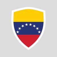 Venezuela bandeira dentro escudo forma quadro, Armação vetor