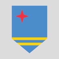 Aruba bandeira dentro escudo forma quadro, Armação vetor