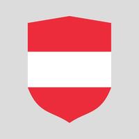 Áustria bandeira dentro escudo forma quadro, Armação vetor