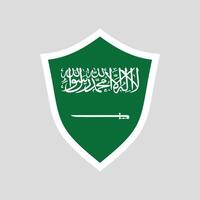 saudita arábia bandeira dentro escudo forma vetor
