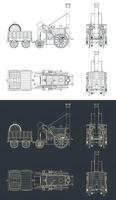 robert Stephenson vapor locomotiva plantas vetor