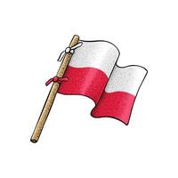 polonês país bandeira vetor