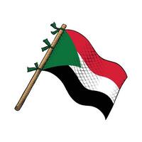 Sudão país bandeira vetor