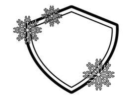 quadro, Armação fundo Natal floco de neve ilustração vetor