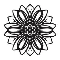 simples mandala com floral decoração padronizar vetor