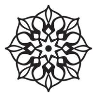 simples mandala com floral decoração padronizar vetor