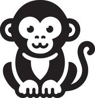 sorridente macaco ilustração. vetor
