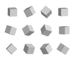 conjunto do cubos ilustração vetor