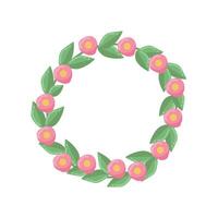 flor guirlanda ícone clipart avatar logótipo isolado ilustração vetor