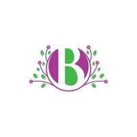 carta b baga fruta logotipo Projeto moderno ícone, criativo Projeto modelo vetor