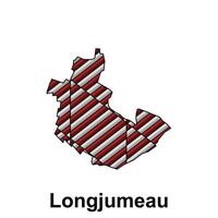 longjumeau cidade mapa do França país, abstrato geométrico mapa com cor criativo Projeto modelo vetor