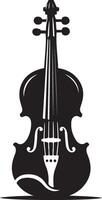 violino música instrumento ícone silhueta vetor